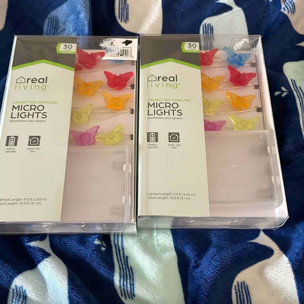 30 count butterfly micro colored lights in each box